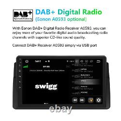 CAM+CarPlay Android Auto 12 Car Stereo Radio GPS Head Unit BMW 3 Series E46 DAB+