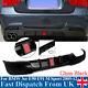 For Bmw 3 Series E90 E91 2005-12 M Sport Rear Diffuser With Led Light Gloss Black