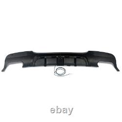 FOR BMW 3 SERIES E90 E91 M SPORT QUAD EXHAUST REAR DIFFUSER With LED GLOSS BLACK