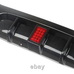 FOR BMW 3SERIES E92 COUPE E93 325i DUAL EXHAUST REAR DIFFUSER With LED CARBON LOOK