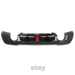FOR BMW 3SERIES E92 COUPE E93 325i DUAL EXHAUST REAR DIFFUSER With LED CARBON LOOK