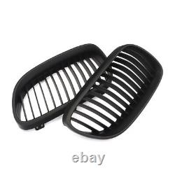 For 10-14 BMW E92 E93 3 Series LCI Coupe Front Kidney Grills Grilles Matte Black