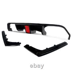 For 15-2020 BMW F80 M3 F82 M4 Performance Gloss Black Rear Diffuser With LED Light
