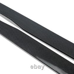 For 2013-18 Bmw M3 M4 F80 F82 Side Skirts Extension Blade Lip Carbon Fiber Look