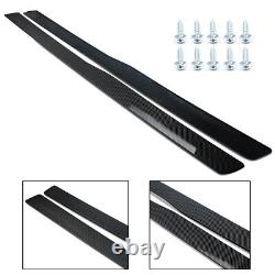 For 2013-18 Bmw M3 M4 F80 F82 Side Skirts Extension Blade Lip Carbon Fiber Look