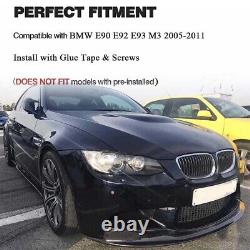 For BMW E90 E92 E93 M3 2005-2011 Carbon Fiber Front Bumper Lip Spoiler Bodykit