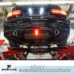 For BMW F30 F35 320i M-Sport 12-18 Real Carbon Rear Bumper Diffuser Lip WithLight
