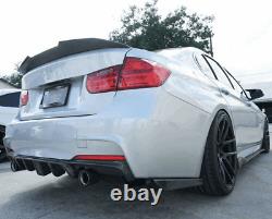 For BMW F30 F35 320i M-Sport 12-18 Real Carbon Rear Bumper Diffuser Lip WithLight