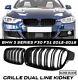 Grille For Bmw 3 Series F30 F31 Gloss Black Dual Line Kidney M Performance Style