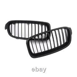 Matte Black Front Kidney Grilles Grill For Bmw F30 F31 3 Series Saloon 12-17 Uk