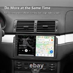 9 Android Auto 10 Unité principale Radio de voiture Audio GPS Sat Navi CarPlay pour BMW E46 M3