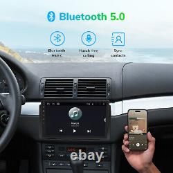 Autoradio 9 GPS Sat Nav DAB+ CarPlay Android 12 2+32GB avec OBD+DVR+CAM pour BMW E46