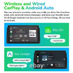 Autoradio GPS de voiture stéréo CAM+CarPlay Android Auto 12 unité principale BMW Série 3 E46 DAB+