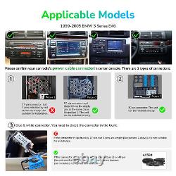 Autoradio GPS de voiture stéréo CAM+CarPlay Android Auto 12 unité principale BMW Série 3 E46 DAB+