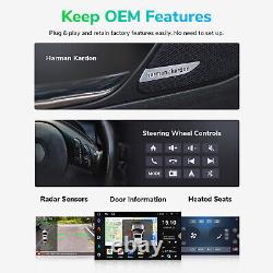 CAM+Pour BMW E90 Android 12 9 Écran IPS GPS de voiture Sat Nav Stéréo DAB+ CarPlay DSP