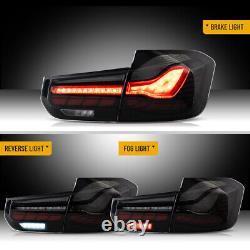 Feux arrière à LED à signal séquentiel de style GTS pour BMW 13-18 avec lentille fumée F30 F80 M3