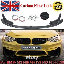 Lame avant en carbone aspect spoiler MP pour BMW M3 F80 M4 F82 F83 2014+
