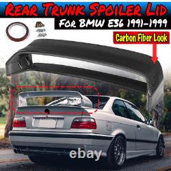 Pour BMW E36 1991-1999 Aspect en fibre de carbone style M3 GT Haute botte arrière Kick