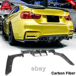 Pour BMW F80 M3 F82 F83 M4 2014-19 Kit de carrosserie en fibre de carbone pour diffuseur de pare-chocs arrière
